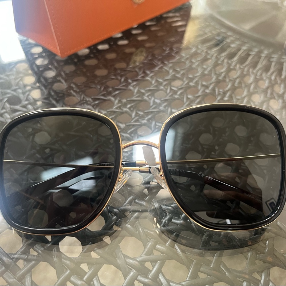 Tory Burch Black and Gold Sunglasses